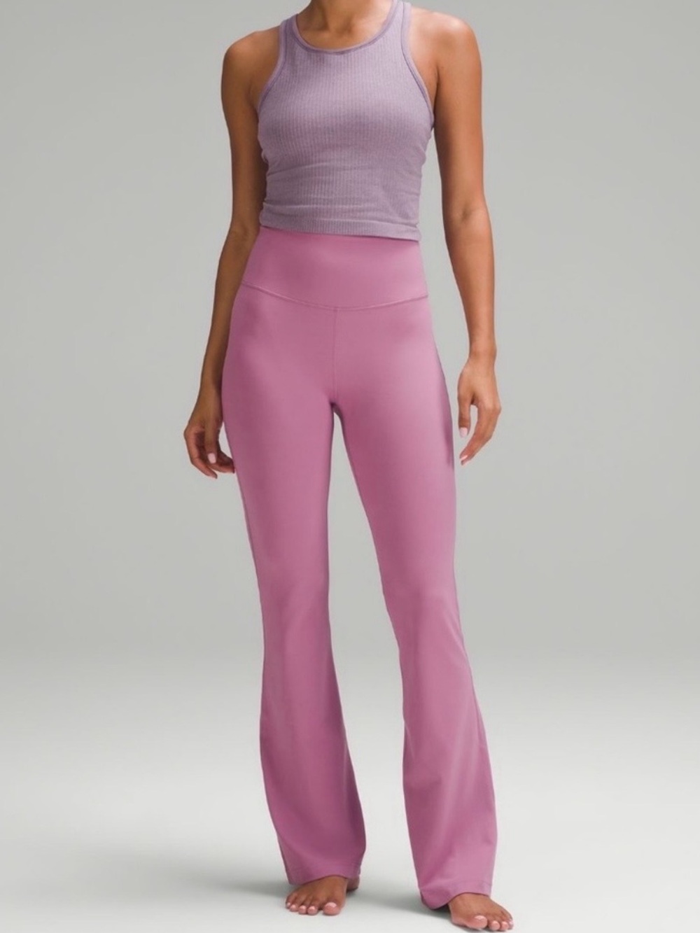 Lululemon High Rise Groove Nulu Leggings Dusty Rose size 4 EUC